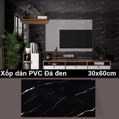 Bộ 10 Tấm Xốp Dán Tường 3D PVC Vân Đá 60x30cm Keo Sẵn Dày 2,5mm Đẳng Cấp, Sang trọng