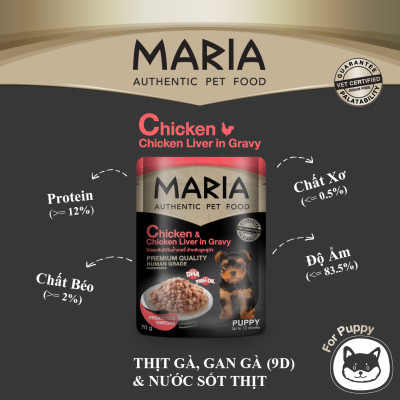 Pate Cho Chó Maria nhập khẩu Thái Lan hộp 12 gói 70g