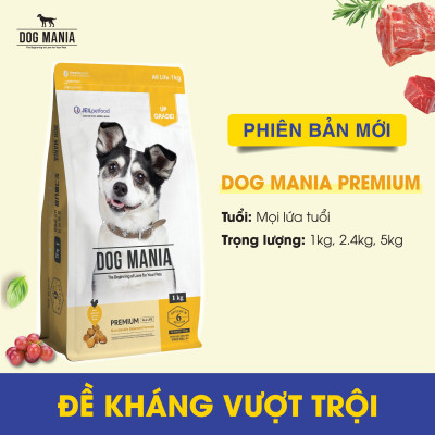 [5kg] THỨC ĂN HẠT CHO CHÓ MỌI LỨA TUỔI DOG MANIA PREMIUM TÚI 5kg