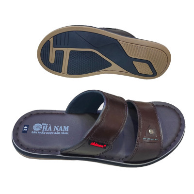 Dép Nam Quai Ngang Da Bò Thật TiTi ĐÔ Cao Cấp DNA2157d