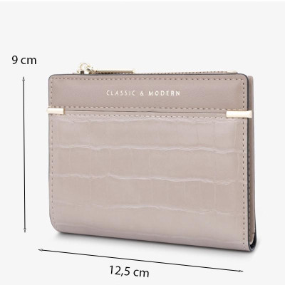 Ví nữ ngắn mini cầm tay đựng tiền chính hãng TAILIAN da mềm cao cấp vân da rắn cực đẹp giá rẻ TL52 - MICOCAH