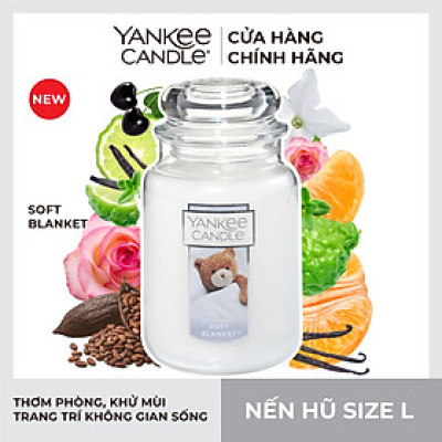 Nến hũ Yankee Candle size L - Soft Blanket (623g)