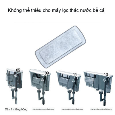 Bông Lọc Bể Cá Than Hoạt Tính 2IN1 | Dùng Cho Máy Lọc Thác Nước Siêu Sạch