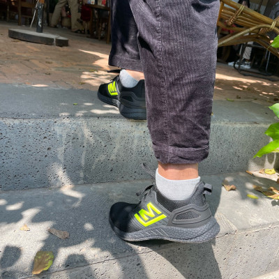 Giày Thể Thao Nam Limenco L6007 Màu Cốm, Đế Phylon Êm Nhẹ, Đi Chơi, Thể Thao