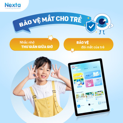 Máy tính bảng học tập thông minh Nexta Edutab Pro cho trẻ 9-12 tuổi - giải pháp học tập - quản lý thời gian cho trẻ - bảo hảnh 12 tháng