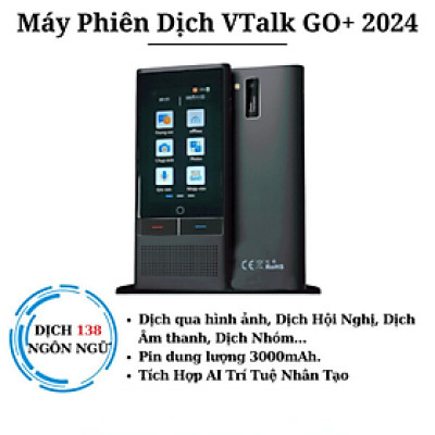 VTALK GO+ 2024 | Máy Phiên Dịch Cầm Tay| Dịch 138 Ngôn Ngữ, Dịch 2 Chiều, Pin 3000mAh.