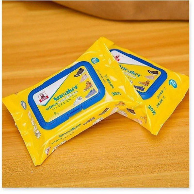 Khăn Giấy Ướt Lau Giày Sneaker Wipes Clean Thần Thánh (Gói 30 Miếng) Lau Giầy Siêu Sạch, Siêu Nhanh