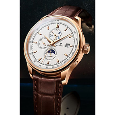 Đồng hồ nam Poniger P815-1 Chính hãng ,Kính sapphire nguyên khối ,chống xước,chống nước 50m,mặt đen vỏ vàng hồng dây da nâu ( đen) xịn,vỏ máy thép không gỉ 316L,Đồng hồ cơ (Automatic) bảo hành 24 tháng, hàng mới 100%,thiết kế trẻ trung và sang trọng