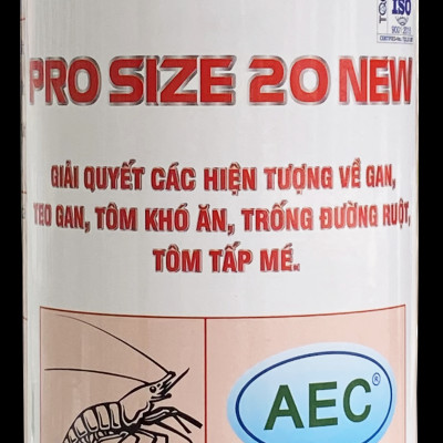 Pro Size 20 New - Hỗ trợ điều trị tôm bỏ ăn, trống đường ruột, tôm tấp mé