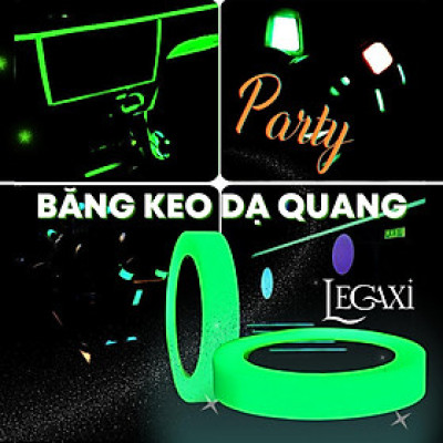 Cuộn băng dán dạ quang trang trí tường nhà cửa Halloween Giáng sinh phát sáng trong tối Legaxi