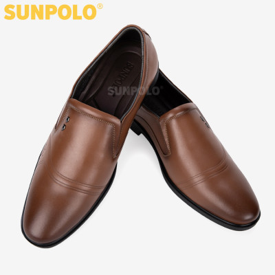 Giày Da Nam, Giày Tây Công Sở Nam Da Bò SUNPOLO SPH310 (Đen, Nâu)