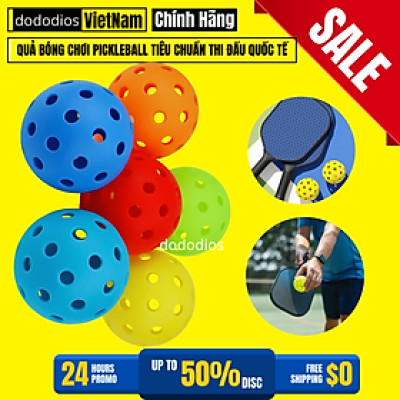 Bóng Pickleball 40 lỗ ngoài trời và tiêu chuẩn thi đấu, chất liệu TPE độ bền cao và độ nẩy ổn định, Banh Pickleball