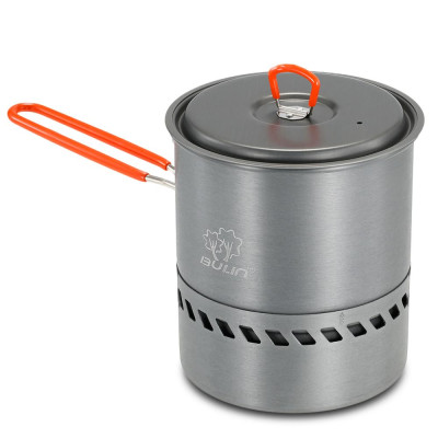 Nồi nấu ăn ngoài trời 1.5L bằng nhôm oxit bề mặt chống trầy xước,tay cầm có thể thu gọn