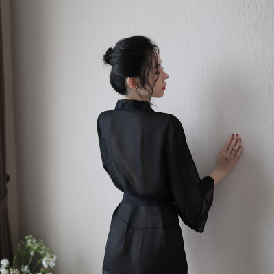 Áo choàng ngủ đơn giản kiểu nhật có 2 túi chất vải voan mỏng mềm nhẹ CDAN80