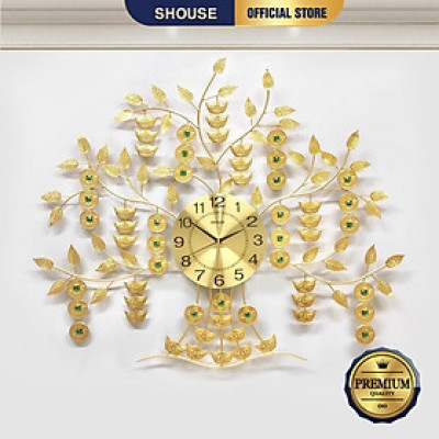 Đồng Hồ Trang Trí Treo Tường Nghệ Thuật Cao Cấp Shouse A23 hiện đại 3D kích cỡ lớn đẹp kim trôi treo phòng khách