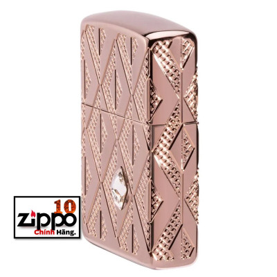 Bật lửa ZIPPO 49702 Armor Geometric Diamond Pattern Design - Chính hãng 100%