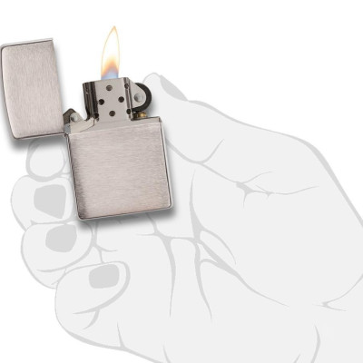 Bật lửa Zippo Brushed Chrome 200