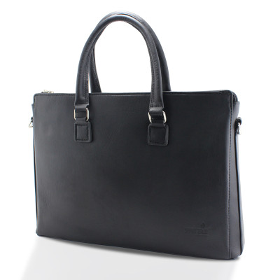 Túi Xách Da Nam, Túi Xách Laptop Smeraldo SM231 Da Bò Màu Đen, Nâu