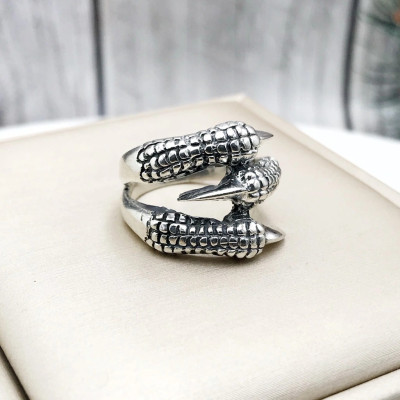 Nhẫn Nam Bạc 925 Móng Vuốt Rồng Mạnh Mẽ BẠC HIỂU MINH NA612