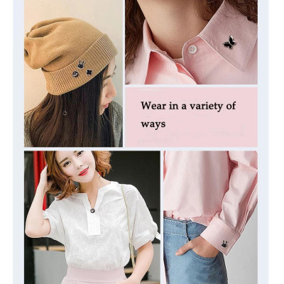 Set 10 cúc cài áo mini chống hở, ghim cài trang trí khuy áo thời trang Hàn Quốc (Giao mẫu ngẫu nhiên)