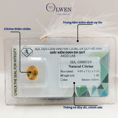 Viên đá thạch anh vàng  (Citrine) thiên nhiên_HA-G000319