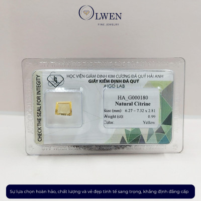 Viên đá thạch anh vàng ( citrine ) thiên nhiên  HA_G000180