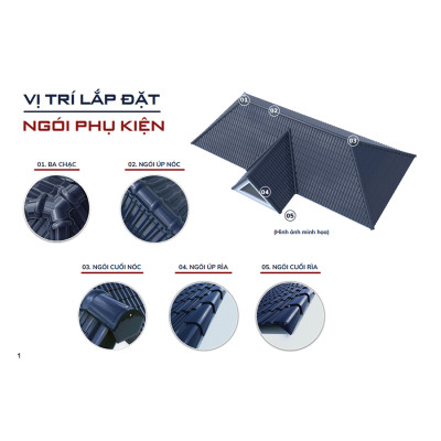 Ngói úp rìa tráng men cao cấp CASA PRO, chống thấm, chống rêu mốc - Hoa Sen Home - Hàng chính hãng