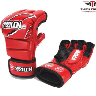 Găng tay đấm bốc - boxing hở ngón MMA Wolon, thông hơi thoáng khí, không hôi tay khi sử dụng