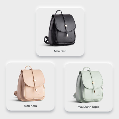 Balo Yuumy ( Thời trang nữ cỡ trung nắp gập - Balo da Seasand YBA48 )
