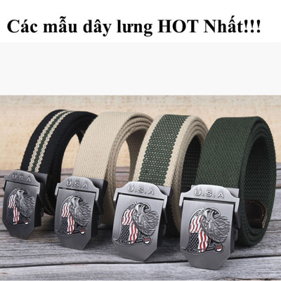 Thắt Lưng Nam Vải Bố U729 US ARMY,Dây Nịt Vải Dù Bền Chắc, Khóa Hợp Kim Siêu Bền Cao Cấp -HÀNG CHÍNH HÃNG