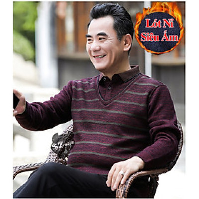 Áo Len Trung Niên Lót Lông Cừu Sang Trọng Siêu Ấm SAL240