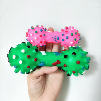 Đồ Chơi Bóng Cao Su Gai Quả Tạ Có Kèn Cho Chó Mèo