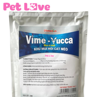 Vime Yucca khử mùi hôi cát mèo (Vemedim, gói 100g)