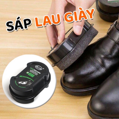 Set dụng cụ làm sạch giày - Xi mút  + sáp đánh bóng giày , dép , túi xách ,cặp ,bằng da  , thiết kế nhỏ gọn vô  cùng tiện lợi