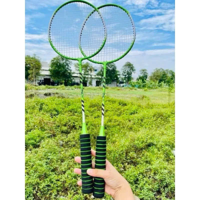 Bộ 2 Vợt Cầu Lông Tay Cầm Đệm Mút Tặng Kèm 03 Quả Cầu Hàng Chính Hãng - Đàn Hồi Tốt, Siêu Cứng, Siêu Bền - HÀNG CHÍNH HÃNG MINIIN