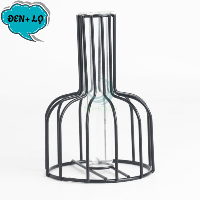 Lọ Hoa Nghệ Thuật Khung Sắt Kèm Ống Thủy Tinh- Bình Hoa Trang Trí Khung Kim Loại Hiện Đại- Lọ Hoa Phong Cách Bắc Âu – Khung Sắt & Ống Thủy Tinh- Chân Đế Lọ Hoa Sáng Tạo Decor Nhà Cửa- Bình Hoa Mini Trang Trí Bàn Làm Việc/Phòng Khách