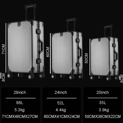 Vali Nhôm Nguyên Khối Khóa Sập NiceVilla 24inch