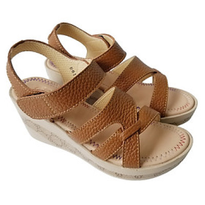 Giày Đế Xuồng Nữ BIGGBEN Da Bò Thật Cao 7 Phân SDX69