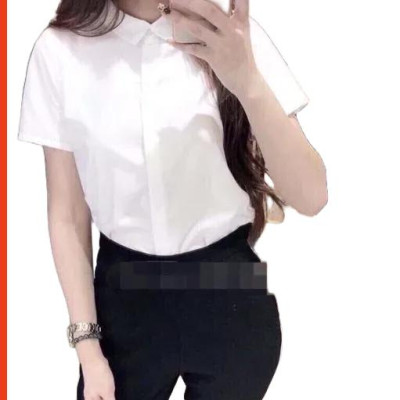 Sơ mi trắng công sở_ Sơ mi trắng nữ cộc tay chất thô nhật dư xịn