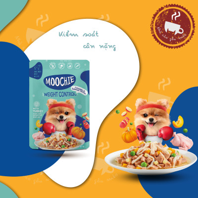 Thức ăn cho chó /  Pate Moochie dạng gói dành cho chó mọi lứa tuổi - gói 85gr