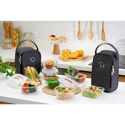 Túi đựng hộp cơm hình vuông logo COBA