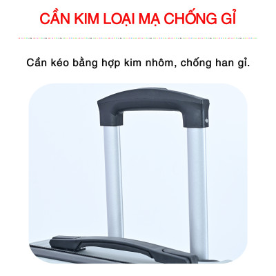Vali du lịch kéo cao cấp Size 24inch- Chất lượng cao  KS-155 - Xanh lam nhạt