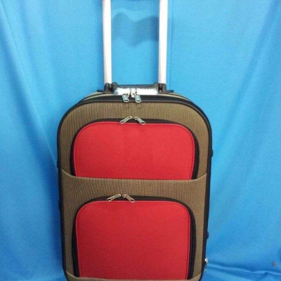 Vali Kéo Du Lịch Laka Màu Nâu Phối đỏ Có Nắp - 22 Inch