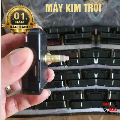 Máy đồng hồ treo tường  (KIM TRÔI)- Silent Quartz hiệu 6168s trục đồng dài 15mm (cốt cao 22mm) bảo hành 12 tháng