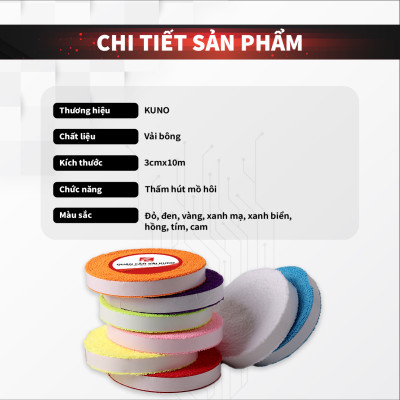 Quấn Cán Vải Cầu Lông Bám Tay, Siêu Êm, Thấm Hút Mô Hôi Cao Cấp, Dài 10m