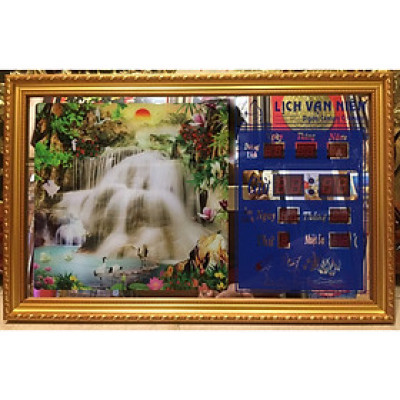 Tranh đồng hồ vạn niên, suối thác - 35550