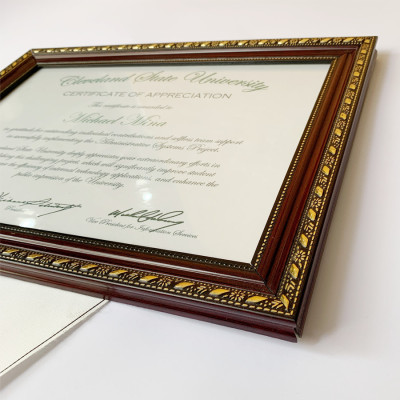 Combo 5 khung ảnh bằng khen  hoa văn A3,A4 - Khung ảnh treo tường kèm đinh tiện lợi