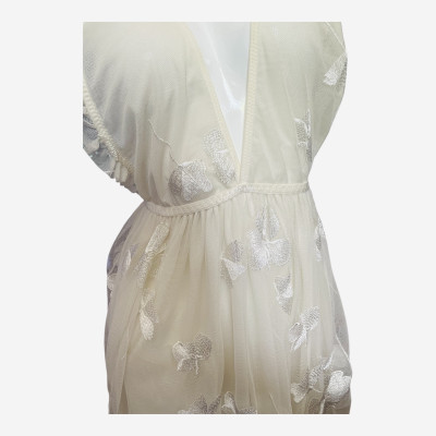 Váy Ngủ Ren Lưới D493 Thêu Khoét Ngực Lớp Váy Dày Gợi Cảm