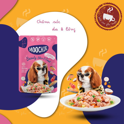 Thức ăn cho chó /  Pate Moochie dạng gói dành cho chó mọi lứa tuổi - gói 85gr
