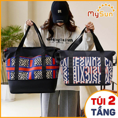 Túi xách tay du lịch nam nữ 2 TẦNG gấp gọn cỡ size to lớn đựng nhiều đồ cá nhân MySun